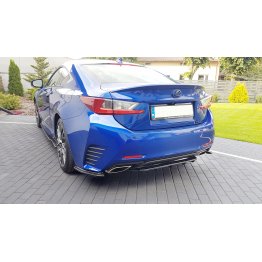 Накладка сплиттер центральная на задний бампер Вар2 на Lexus RC